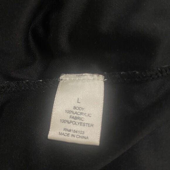 Emma & Posh Crochet Granny Squares Pencil Dress Womens Large Black Square Neck - Picture 7 of 8